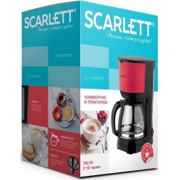 Кофеварка капельная Scarlett SC-CM33013 750Вт красный/черный