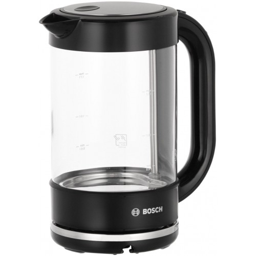 Чайник электрический Bosch TWK70B03 1.7л. 2400Вт черный корпус: стекло/пластик