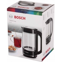 Чайник электрический Bosch TWK70B03 1.7л. 2400Вт черный корпус: стекло/пластик