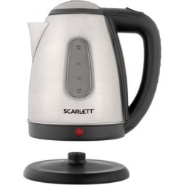 Чайник электрический Scarlett SC-EK21S88 1.8л. 2200Вт черный/серебристый корпус: металл