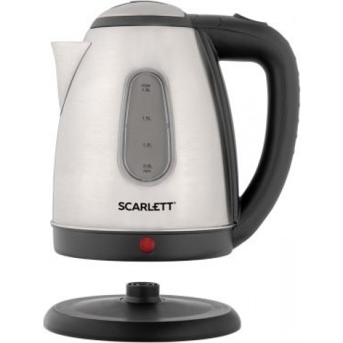 Чайник электрический Scarlett SC-EK21S88 1.8л. 2200Вт черный/серебристый корпус: металл