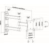 Кронштейн для телевизора Ultramounts UM893 черный 13"-27" макс.20кг настенный поворотно-выдвижной и наклонный