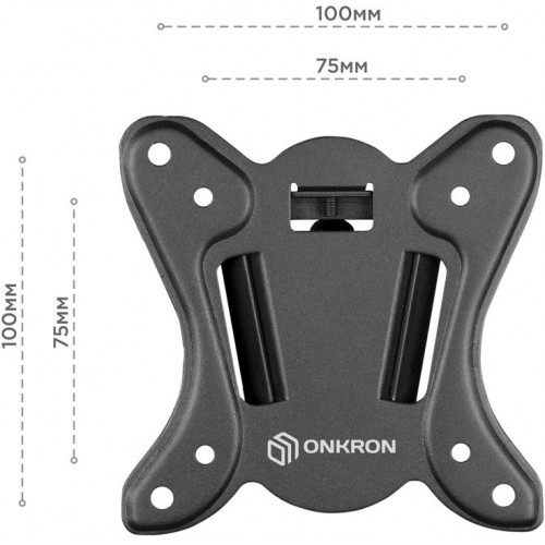 Кронштейн для телевизора Onkron NN31 черный (10-32, макс. 25кг) - настенный фиксированный крепеж