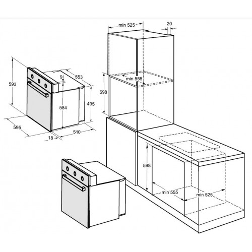 Духовой шкаф Электрический Weissgauff EOM 180 W белый