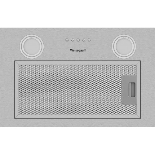Вытяжка встраиваемая Weissgauff Box 455 Inox нержавеющая сталь управление: кнопочное (1 мотор)