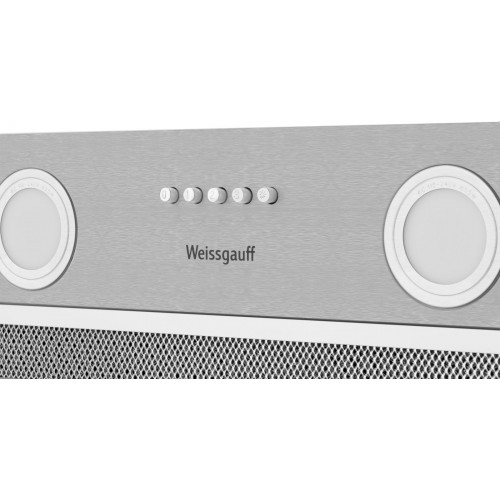 Вытяжка встраиваемая Weissgauff Box 455 Inox нержавеющая сталь управление: кнопочное (1 мотор)