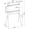Подставка для телевизора Cactus CS-ST1247WTBCH белый/береза 49"-70" макс.40кг напольный