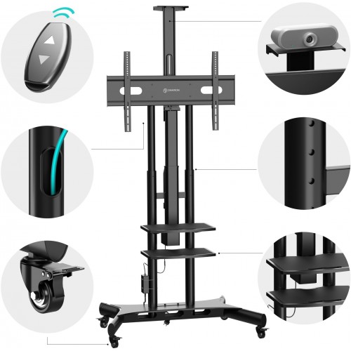 Подставка для телевизора Onkron TS1881 Elift черный, 50-86, макс. 90кг, моторизованный наклонный лифт