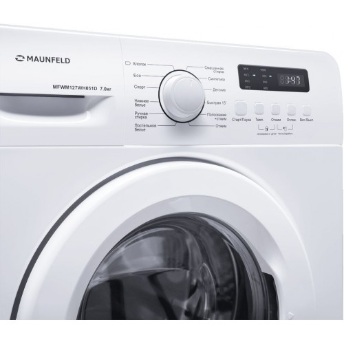 Стиральная машина Maunfeld MFWM127WH051D класс: A+++ загр.фронтальная макс.:7кг белый