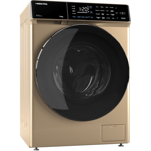 Стиральная машина Hiberg i-DDQ9-712 G класс: A+++ загр.фронтальная макс.:7кг золотистый инвертор