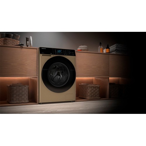 Стиральная машина Hiberg i-DDQ9-712 G класс: A+++ загр.фронтальная макс.:7кг золотистый инвертор