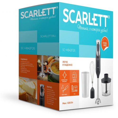Блендер погружной Scarlett SC-HB42F26 1200Вт черный