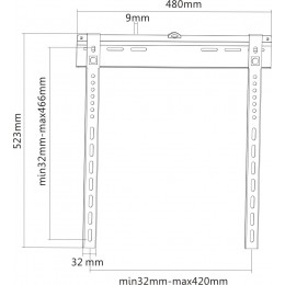 Кронштейн для телевизора Ultramounts UM816F черный 32"-55" макс.55кг настенный фиксированный