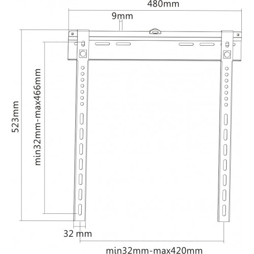 Кронштейн для телевизора Ultramounts UM816F черный 32"-55" макс.55кг настенный фиксированный