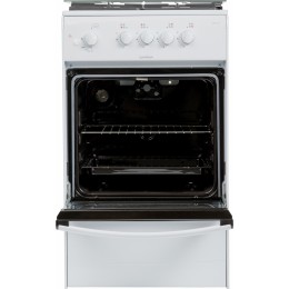 Плита Газовая Darina 1B1 GM 441 008 W белый/черный (стеклянная крышка) реш.чугун