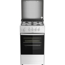 Плита Газовая Darina 1B1 GM 441 008 W белый/черный (стеклянная крышка) реш.чугун