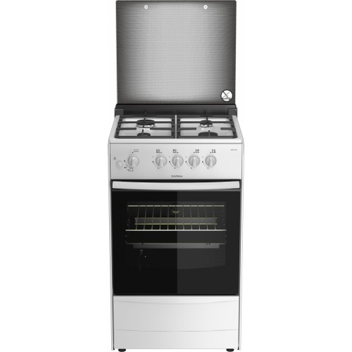 Плита Газовая Darina 1B1 GM 441 008 W белый/черный (стеклянная крышка) реш.чугун