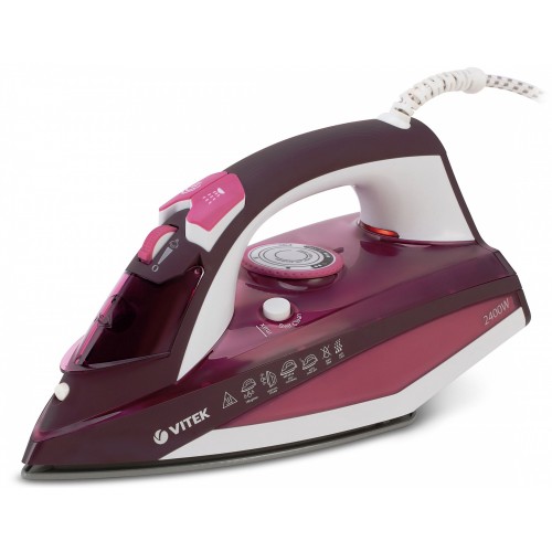 Утюг Vitek Luxure 1215-VT-03 2400Вт бордовый/белый