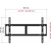 Кронштейн для телевизора Holder LCD-T6606 черный 32"-90" макс.60кг настенный наклон