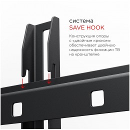 Кронштейн для телевизора Holder LCD-F2608 черный 19"-50" макс.40кг настенный фиксированный