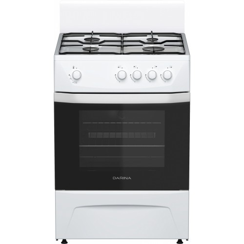 Плита Газовая Darina C 1001 W белый/черный (без крышки) реш.сталь