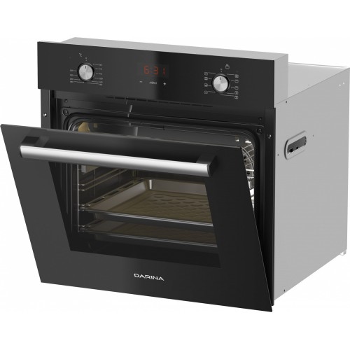 Духовой шкаф Электрический Darina 2V5 BDE 112 708 B черный/стекло черное