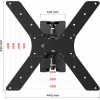 Кронштейн для телевизора Holder LCD-5566-B черный 32"-55" макс.45кг настенный поворотно-выдвижной и наклонный