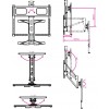 Кронштейн для телевизора Kromax ATLANTIS-99 черный 40"-65" макс.35кг настенный поворот и наклон верт.перемещ.