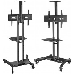 Стойка для телевизора Onkron TS1551 черный 40"-70" макс.55.5кг напольный мобильный