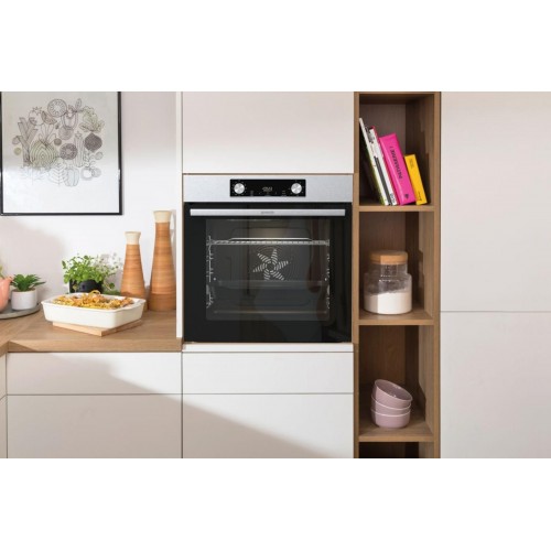 Духовой шкаф Электрический Gorenje BO6735E05X нержавеющая сталь/черный