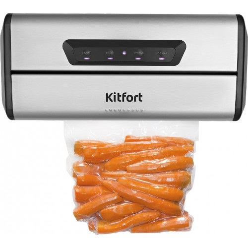 Вакуумный упаковщик Kitfort КТ-1515 175Вт 0.8Бар шир.пак.:28см серебристый/черный