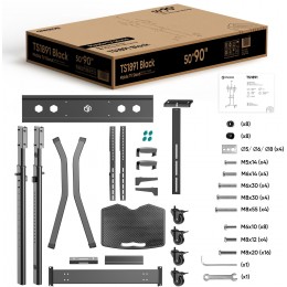 Стойка для телевизора Onkron TS1891 черный 50"-90" макс.100кг напольный мобильный