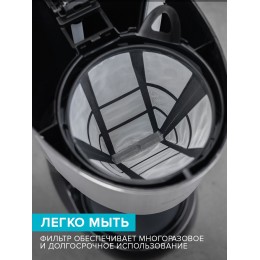 Кофеварка капельная Scarlett SC-CM33011 750Вт черный/стальной