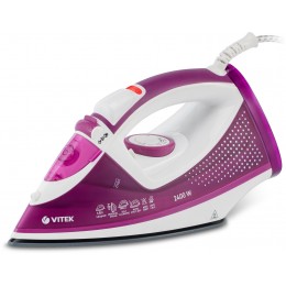 Утюг Vitek VT-8346 2400Вт белый/фиолетовый