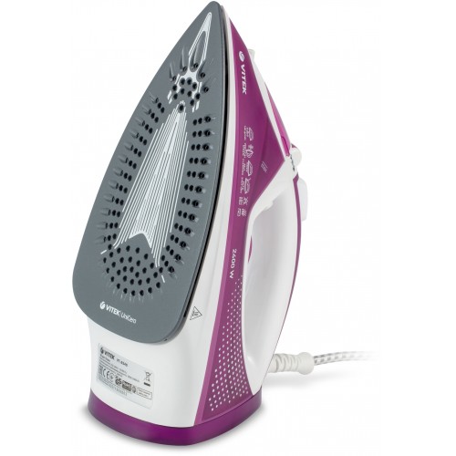 Утюг Vitek VT-8346 2400Вт белый/фиолетовый