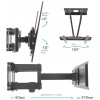 Кронштейн для телевизора Kromax PIXIS-L-2 черный 22"-65" макс.50кг настенный поворот и наклон