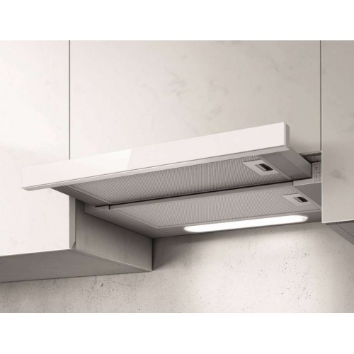 Вытяжка встраиваемая Elica Elite 14 Lux GRVTWH/A/60 серый/стекло белое управление: кнопочное (1 мотор)