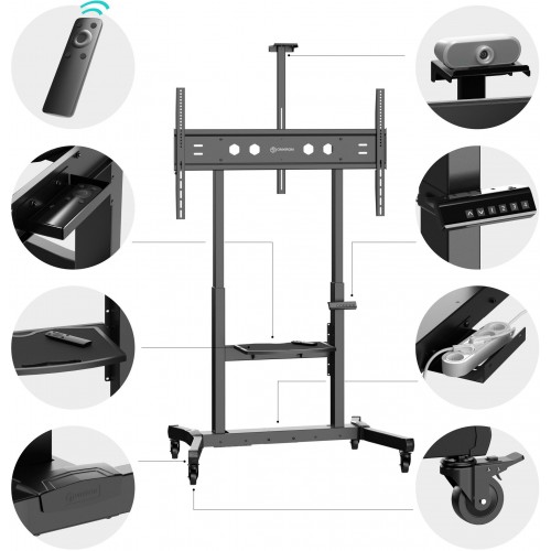 Стойка для телевизора Onkron TS1991 eLift черный 50"-100" макс.130кг напольный наклон (моторизованный лифт)