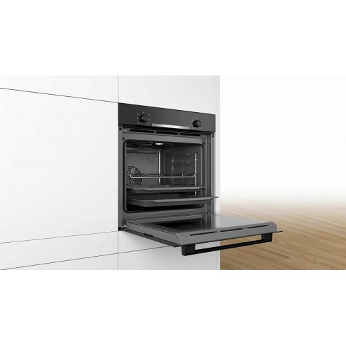Духовой шкаф Электрический Bosch HBA530BB0S черный/серебристый