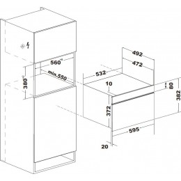 Микроволновая печь Weissgauff BMWO-349 DBSX Touch 34л. 900Вт черный (встраиваемая)