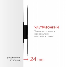 Кронштейн для телевизора Holder LCDS-5049 металлик 19"-50" макс.30кг настенный фиксированный