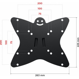 Кронштейн для телевизора Holder LCDS-5049 металлик 19"-50" макс.30кг настенный фиксированный