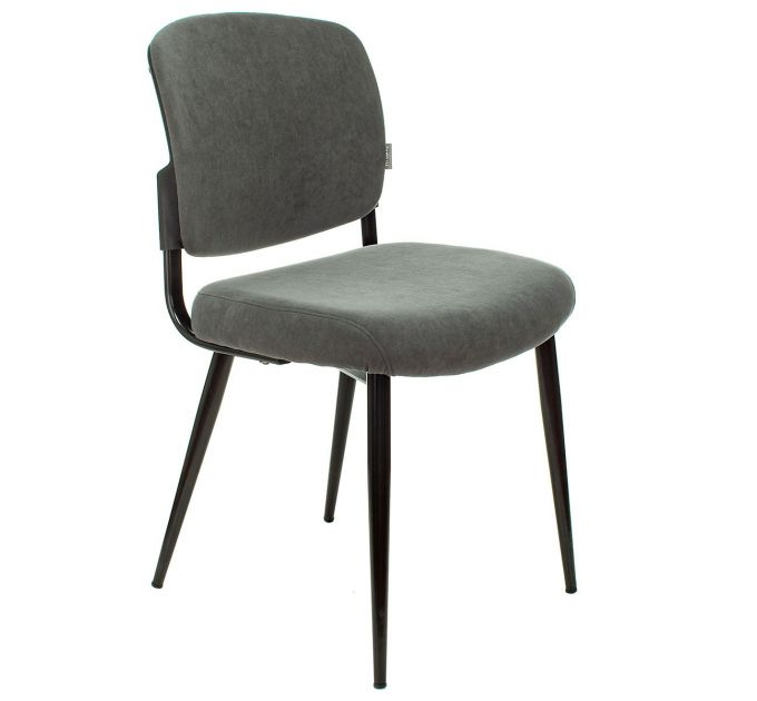 Стул для кухни Бюрократ KF-8 серый Alfa 44 металл черный на ножках (KF-8/FABRIC/GREY)