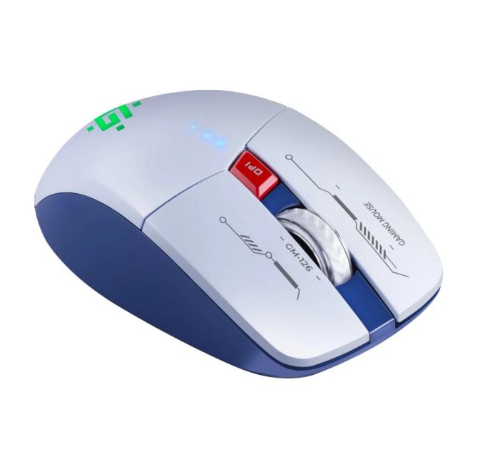 Мышь беспроводная Defender Tisa GM-126 белый/синий, 1600 dpi, радиоканал, Bluetooth, USB, кнопки - 6