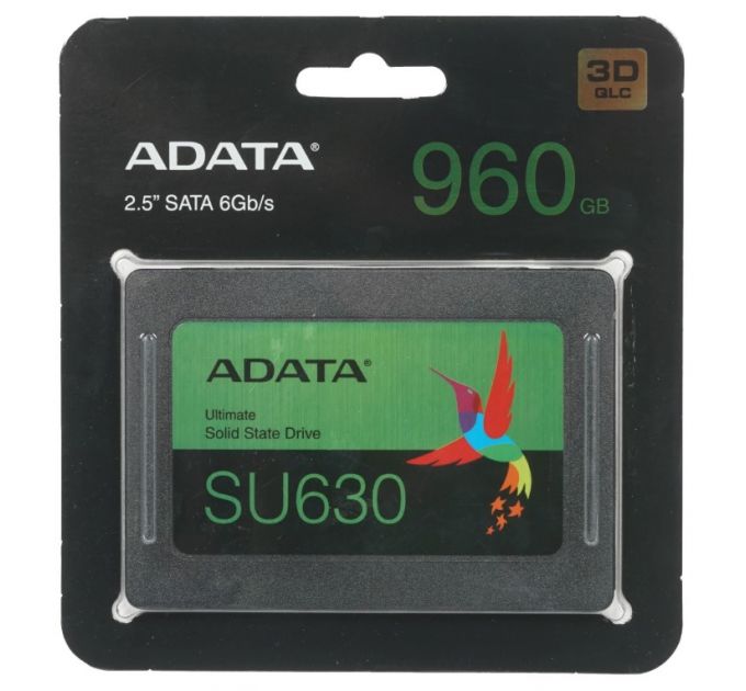 Накопитель SSD ADATA SU630, 960Gb, SATA III, 2.5", R/W 520/450