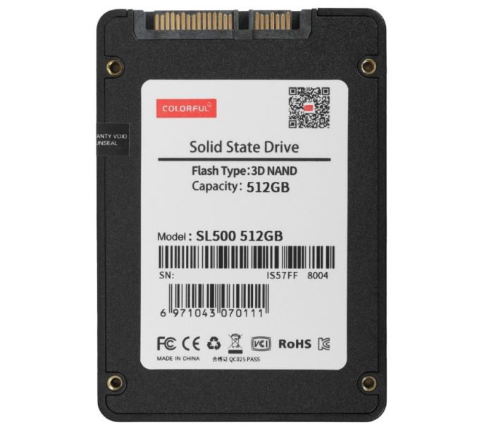 Накопитель SSD Colorful SL500, 256Gb, 2.5" (070098)