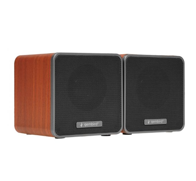 Акустич. система 2.0 Gembird SPK-206, МДФ, коричневый, 5 Вт, регулятор громкости, USB-питание