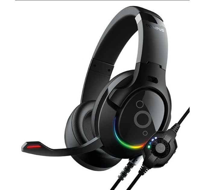 Гарнитура Qumo Olimpus GHS 0024, звук 7.1 с микрофоном, USB подключение, RGB управляемая подсветка