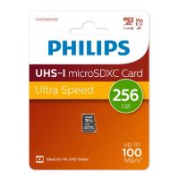 Флеш карта microSD 256GB PHILIPS High Speed  microSDHC Class UHS-I U3, V30, A1, 100MB/s