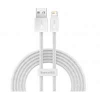 Кабель BASEUS USB - Lightning, 2.4А, 2 м, белый (cald000502)